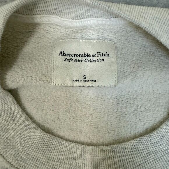 Abercrombie & Fitch Crewneck Sweatshirt Santa Monica Preppy Gray Size S - Picture 4 of 8